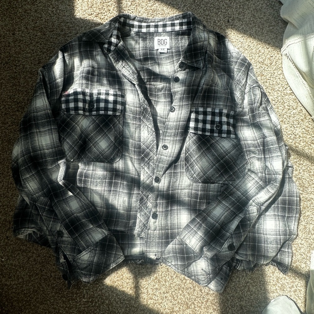 The BOG black, and white button up
